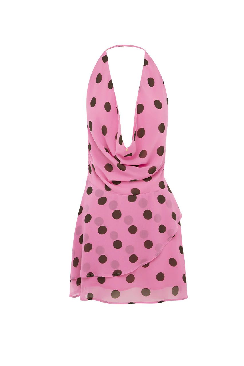Imali Polka Mini Dress by Runaway