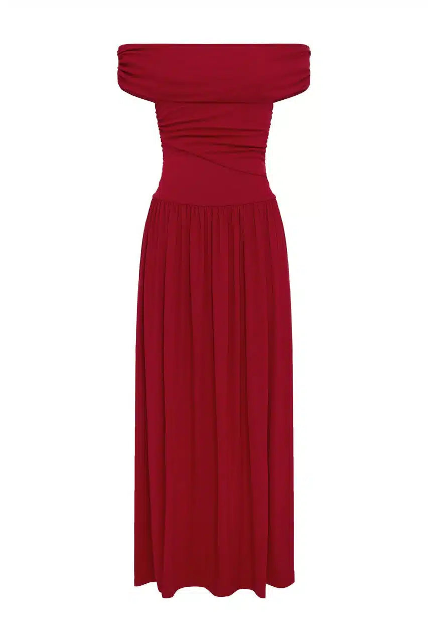 Manalla Maxi Dress Cherry by Runaway