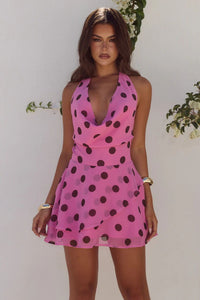 Imali Polka Mini Dress by Runaway