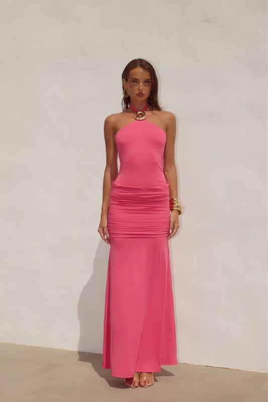Alola Maxi Dress Pink by Runaway