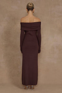 Airilie Midi Dress Brown by Runaway