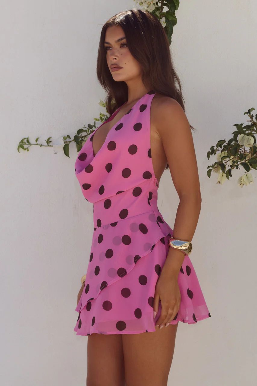 Imali Polka Mini Dress by Runaway