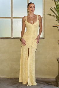 Silene Maxi Dress Lemon by Runaway